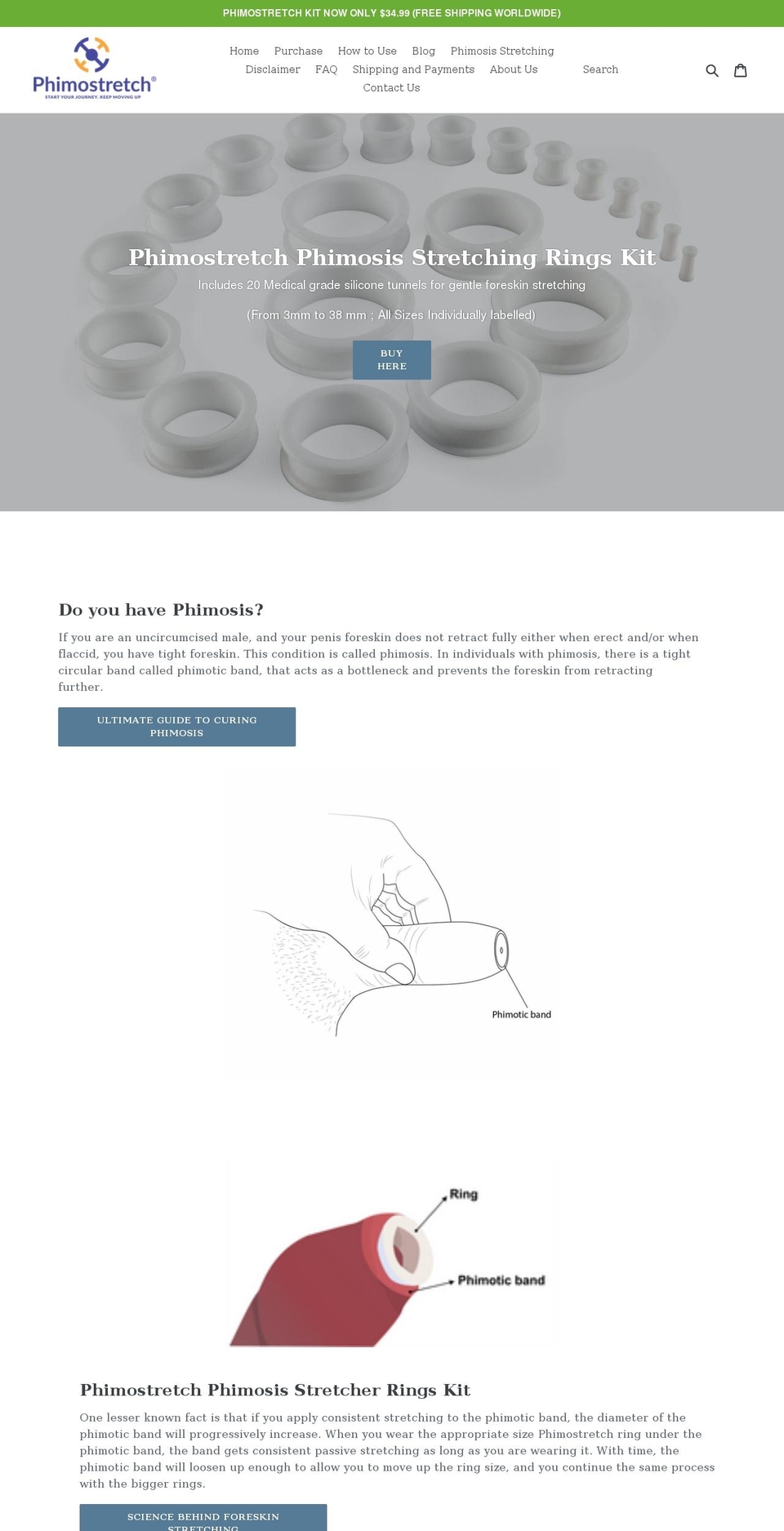 foreskinstretch.com — Shopify storefront screenshot