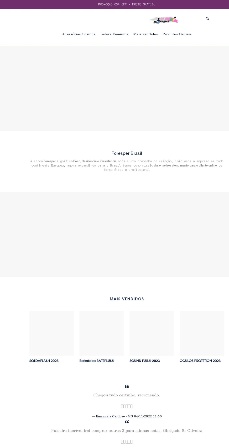 foresperbr.com shopify website screenshot