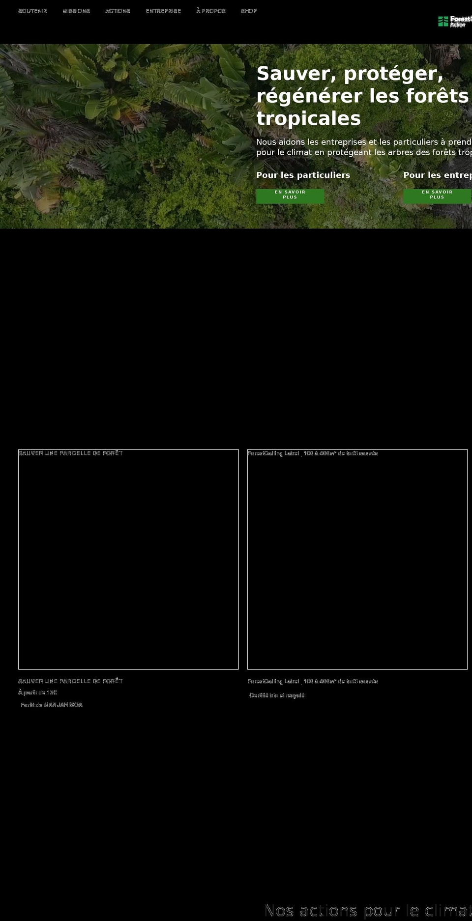 forestcalling.org shopify website screenshot