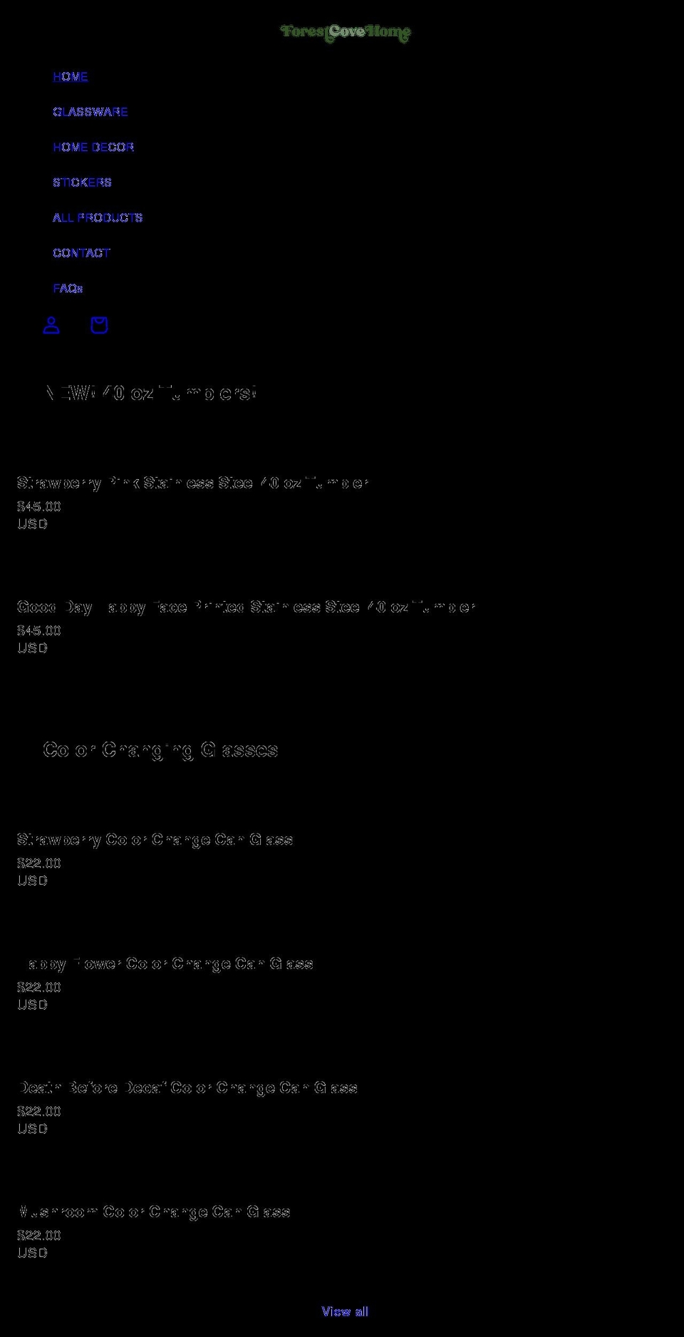 forestcovehome.com shopify website screenshot