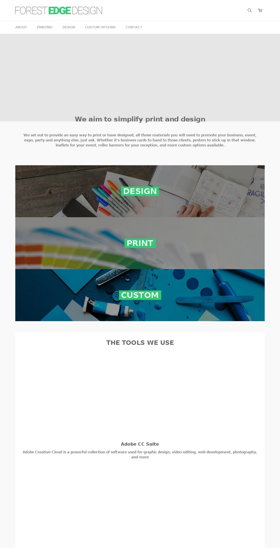 forestedgedesign.com shopify website screenshot