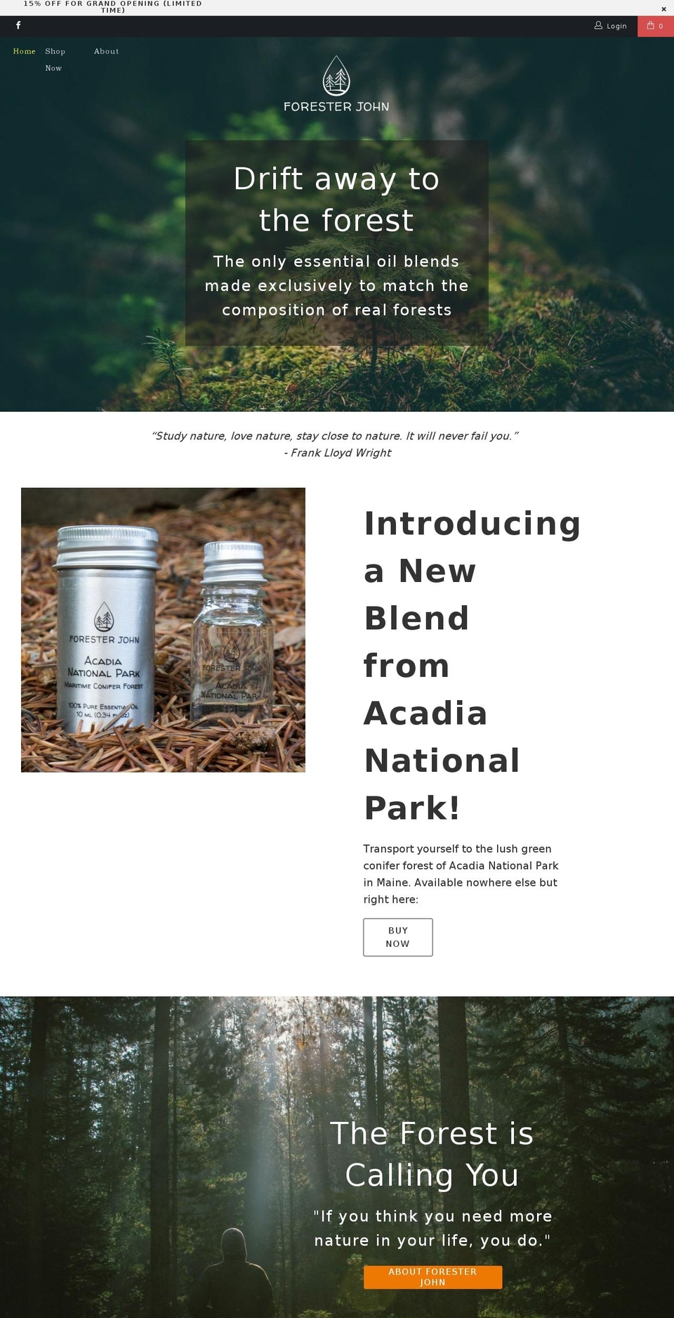 foresterjohn.com — Shopify storefront screenshot