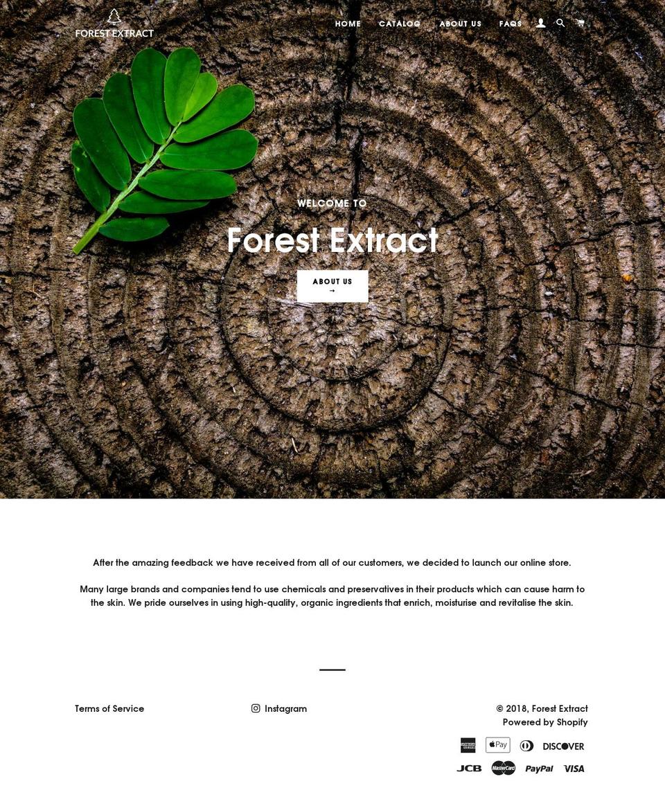forestextract.com — Shopify storefront screenshot