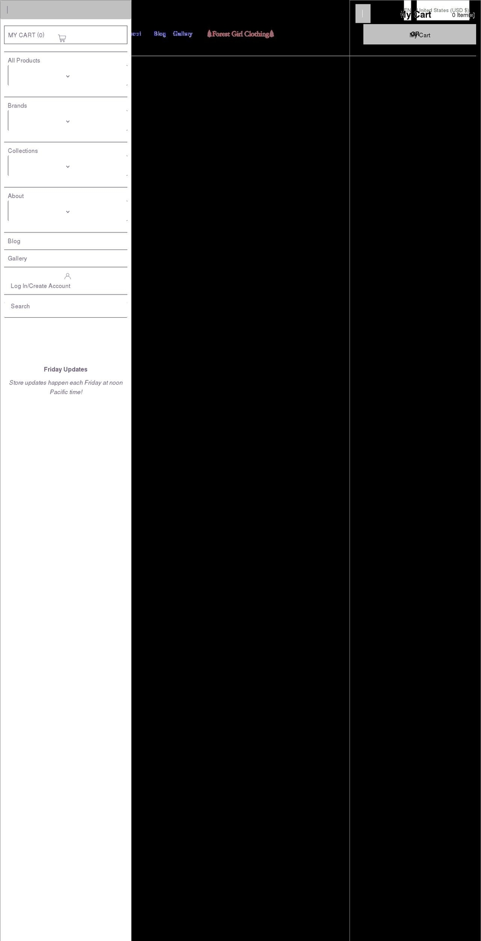 forestgirlclothing.com shopify website screenshot