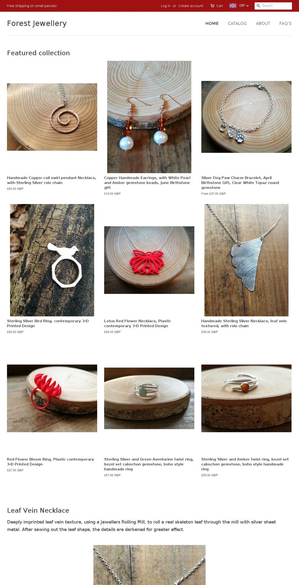 forestjewellery.com — Shopify storefront screenshot