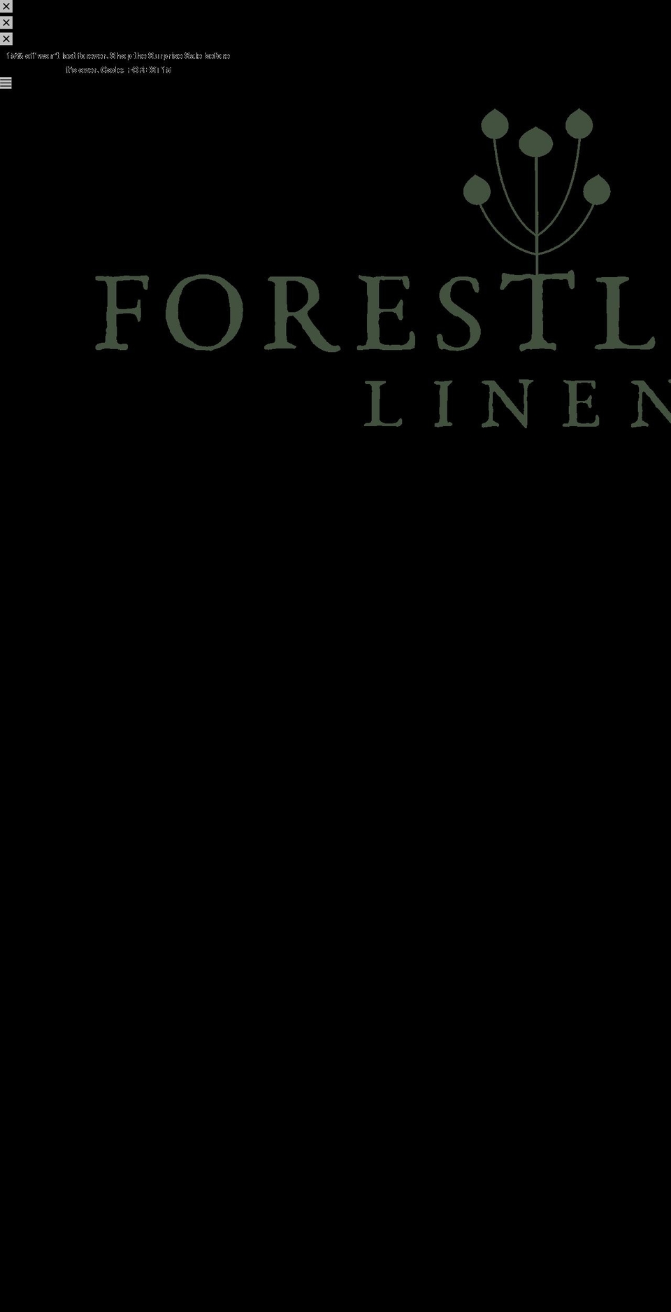 forestlandlinen.com shopify website screenshot