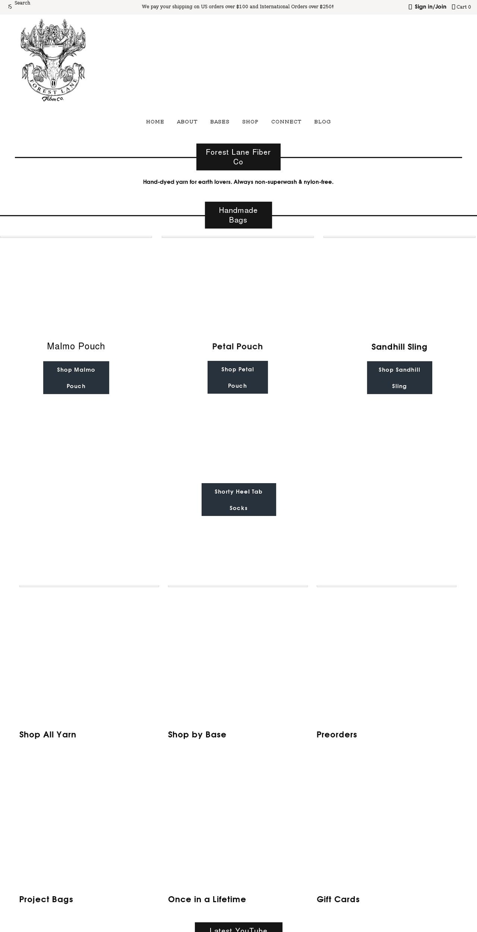 forestlanefiberco.com shopify website screenshot