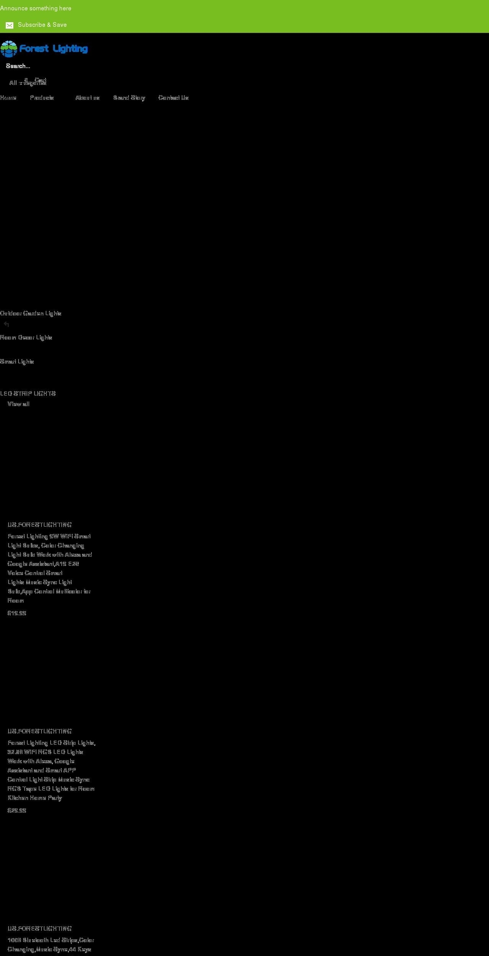 forestlighting.net shopify website screenshot