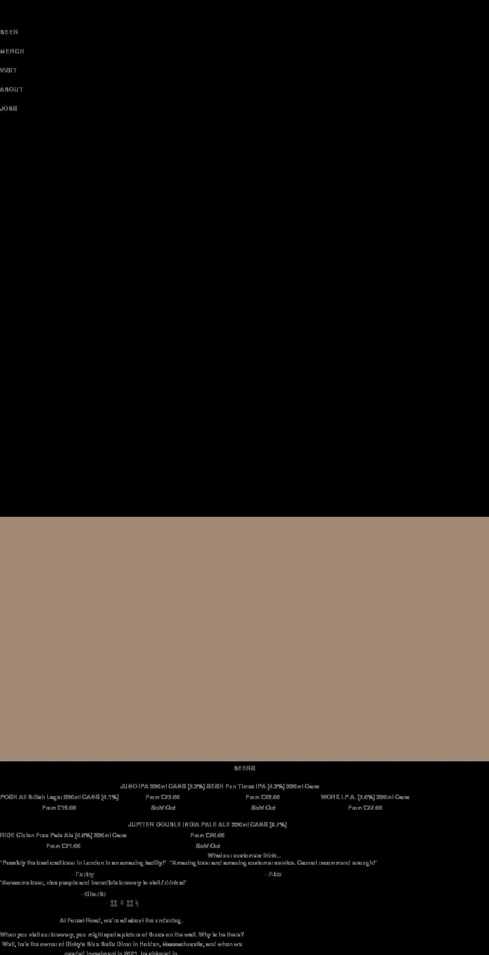 forestroadbrewery.com shopify website screenshot