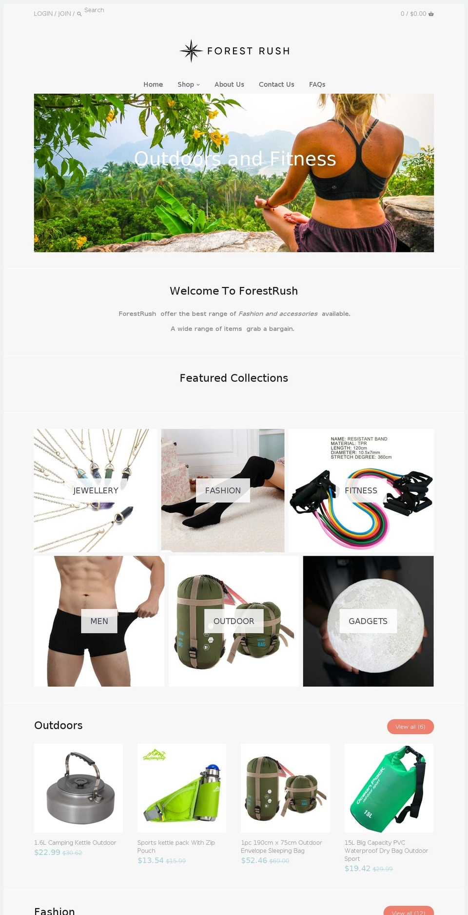 forestrush.com — Shopify storefront screenshot