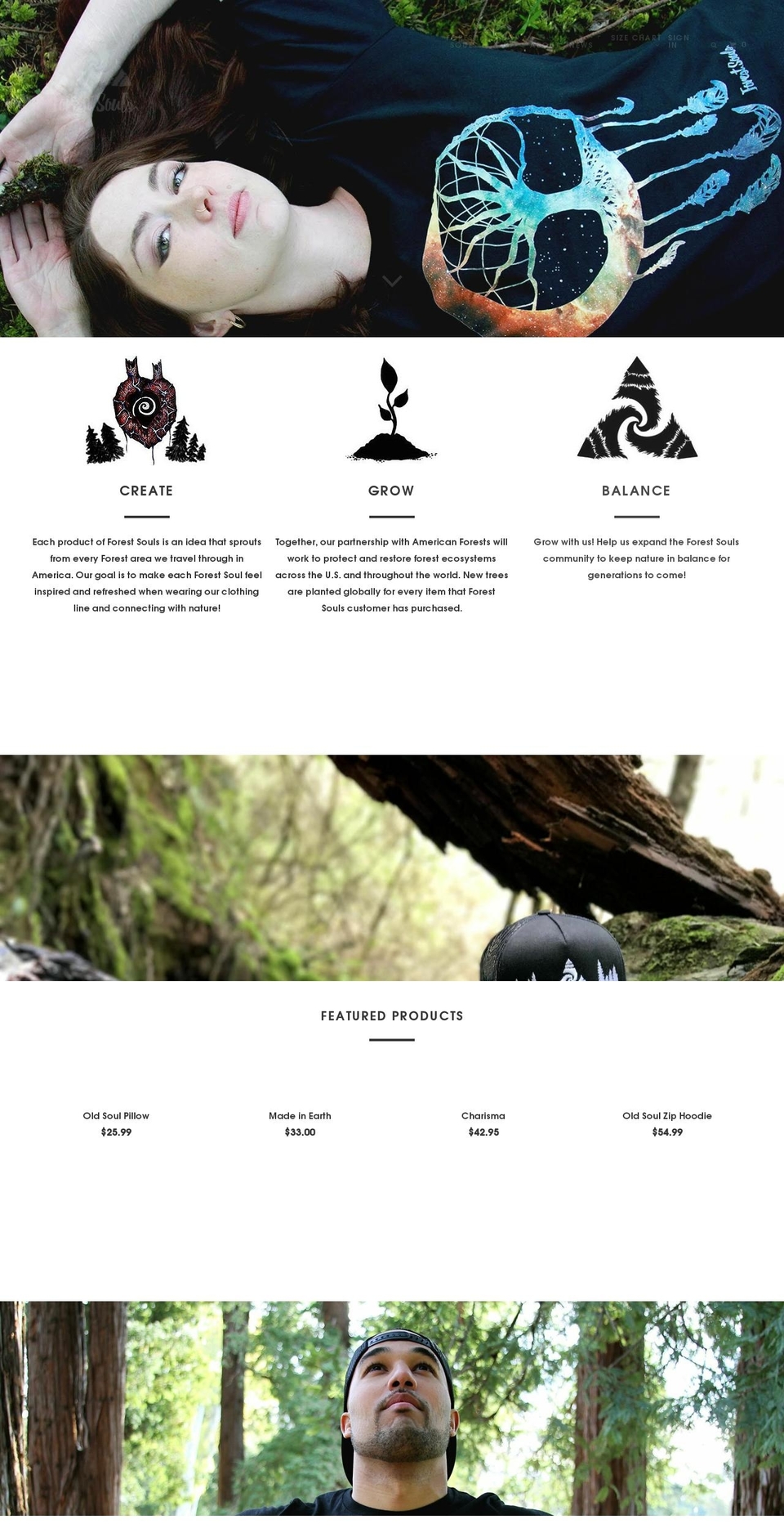 forestsouls.com — Shopify storefront screenshot