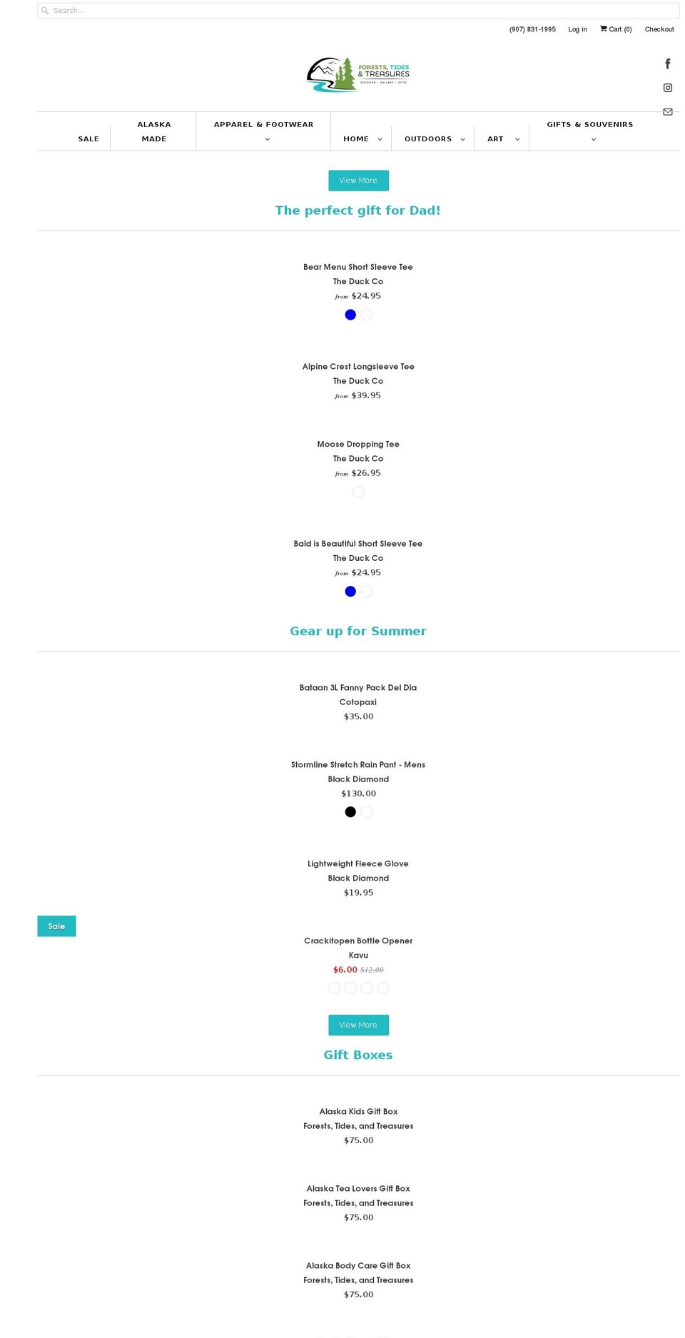 foreststidesandtreasures.com shopify website screenshot