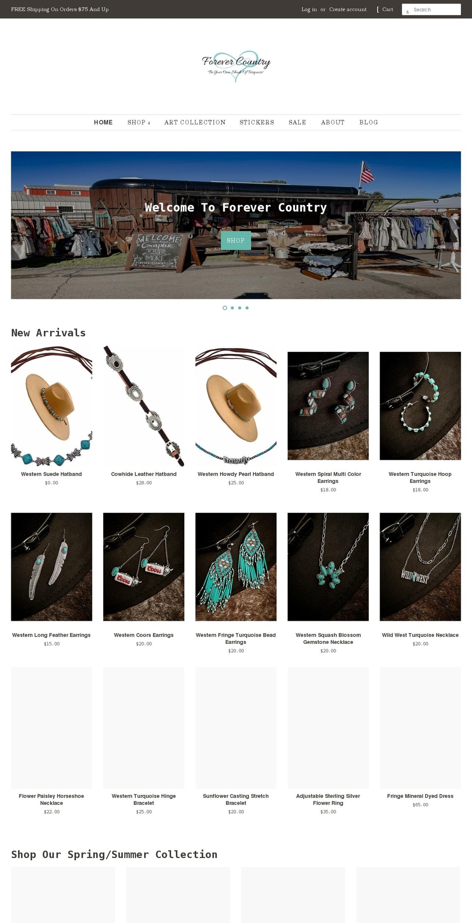forever-country.com shopify website screenshot