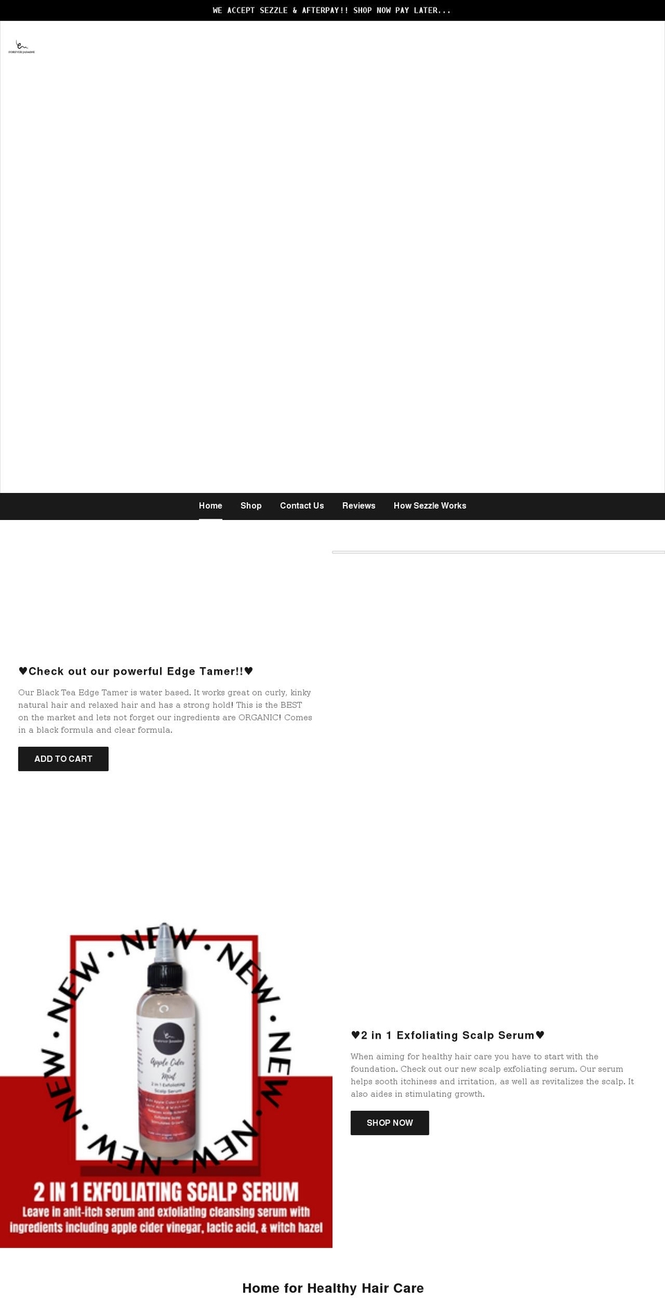 forever-jasmine.com shopify website screenshot