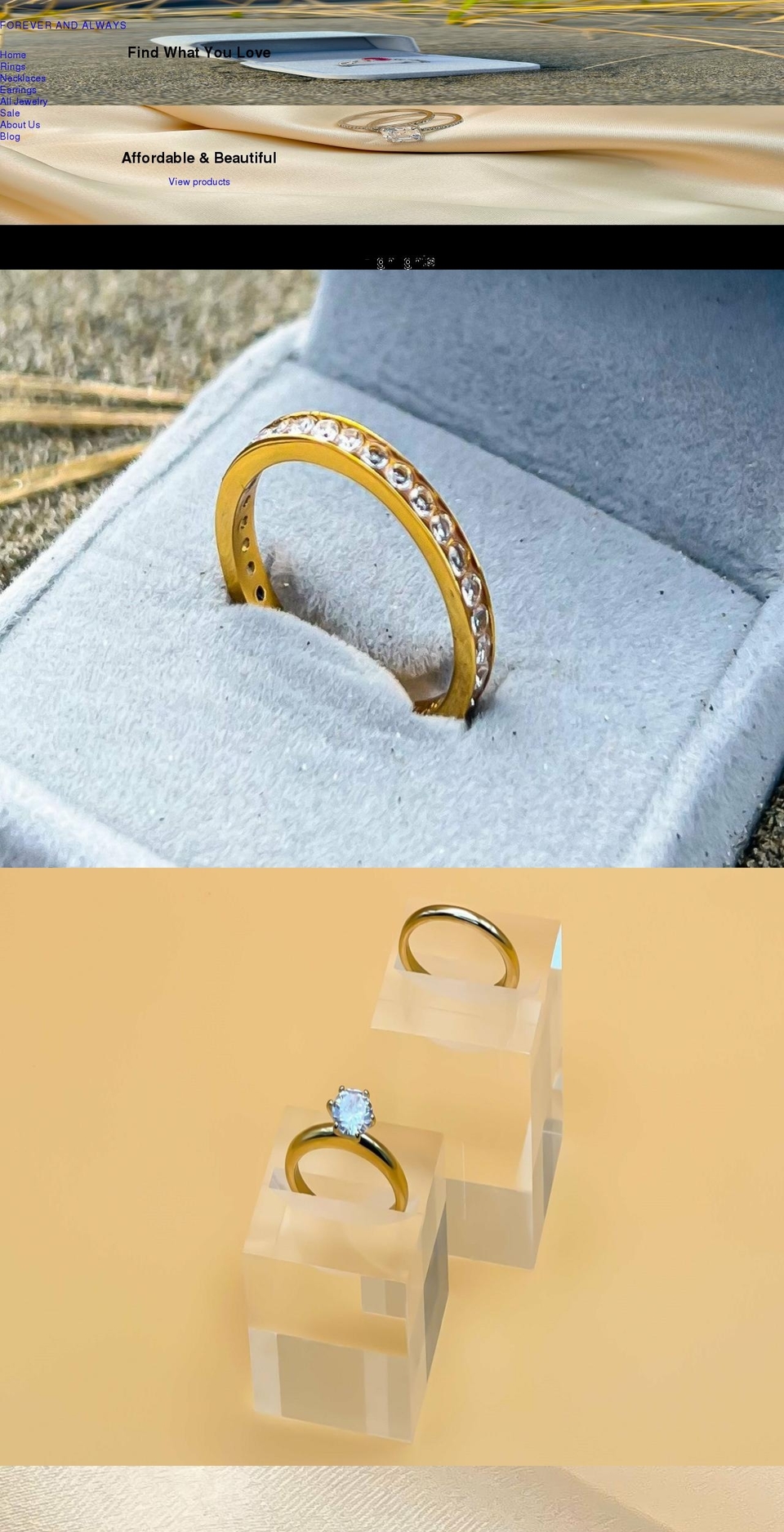 foreverandalways.net shopify website screenshot