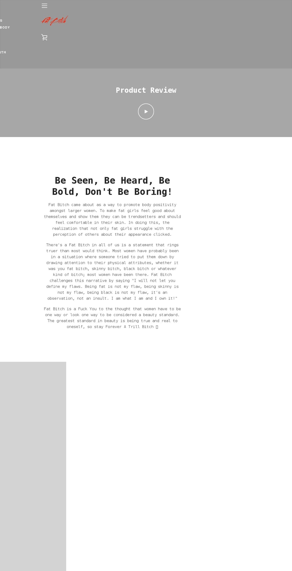 foreveratrillbitch.com shopify website screenshot