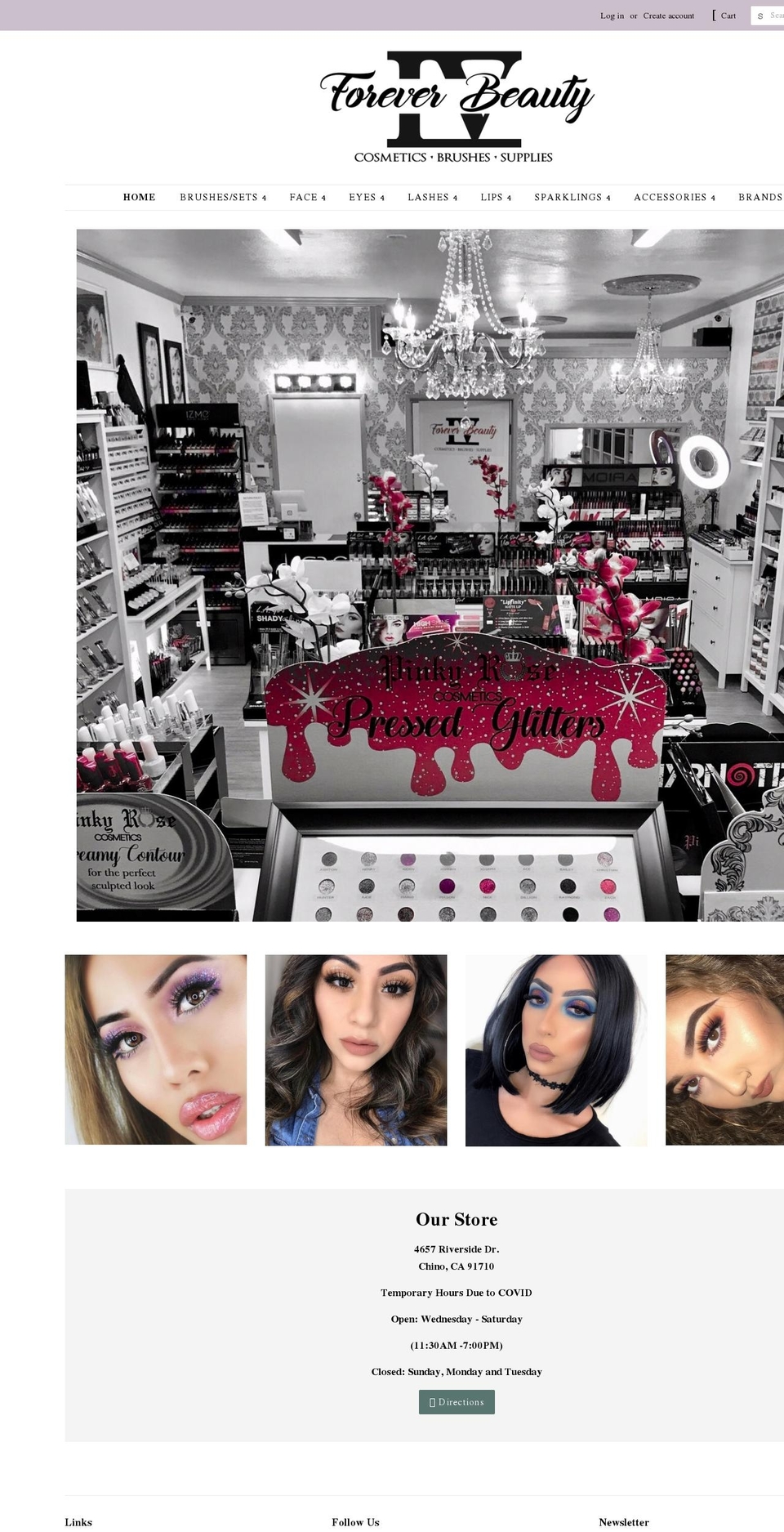 foreverbeautycosmetics.net shopify website screenshot