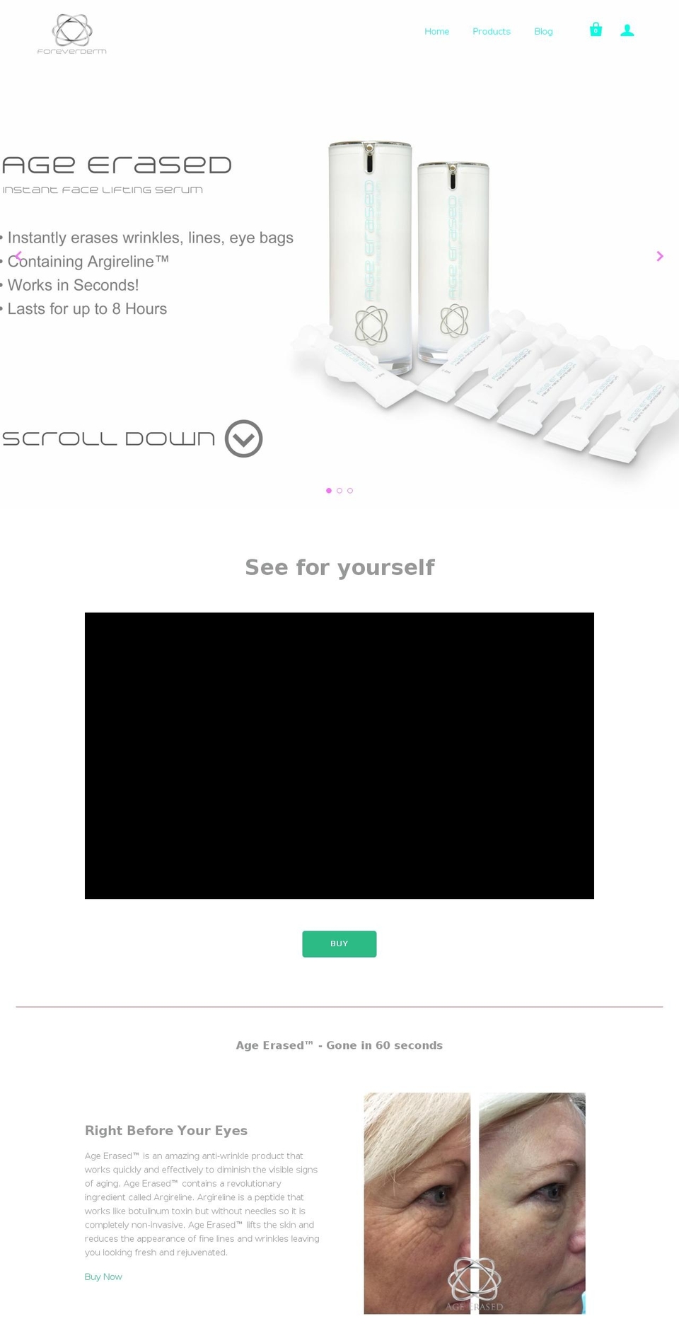 foreverderm.com — Shopify storefront screenshot
