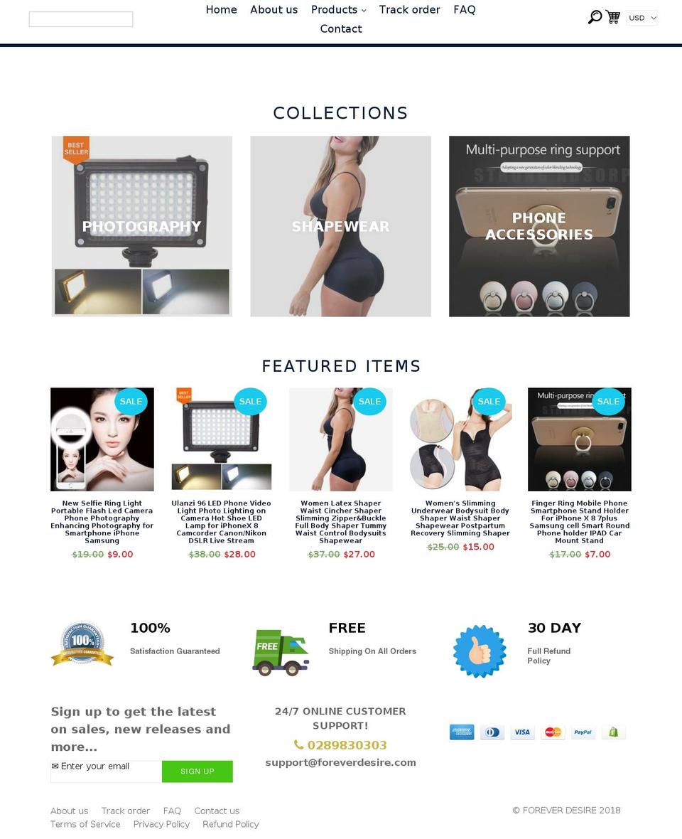 ecom-turbo-2-8 Shopify theme site example foreverdesire.com