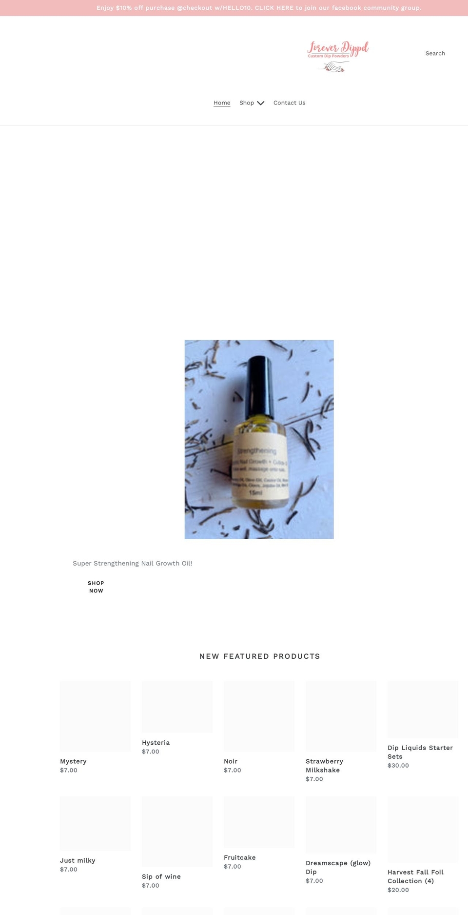foreverdippd.com shopify website screenshot