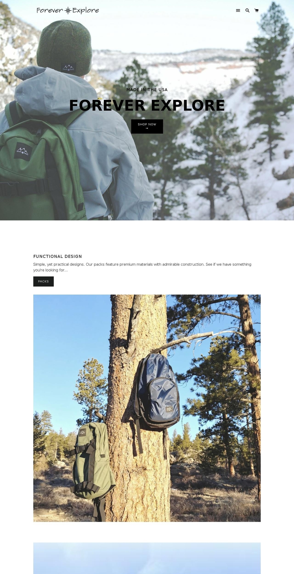 foreverexplore.org shopify website screenshot