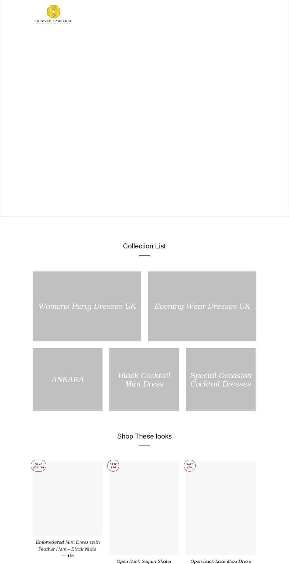 foreverfabuluxe.com shopify website screenshot