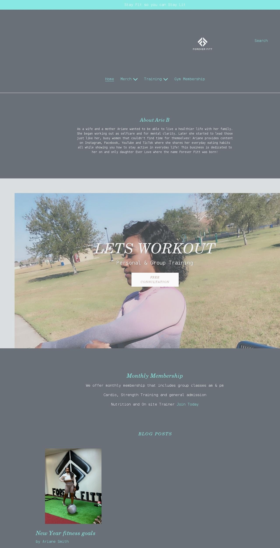 foreverfitt214.com shopify website screenshot
