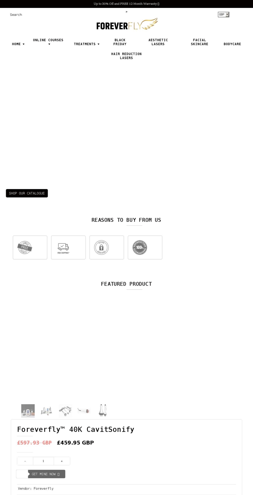 foreverfly.co.uk shopify website screenshot