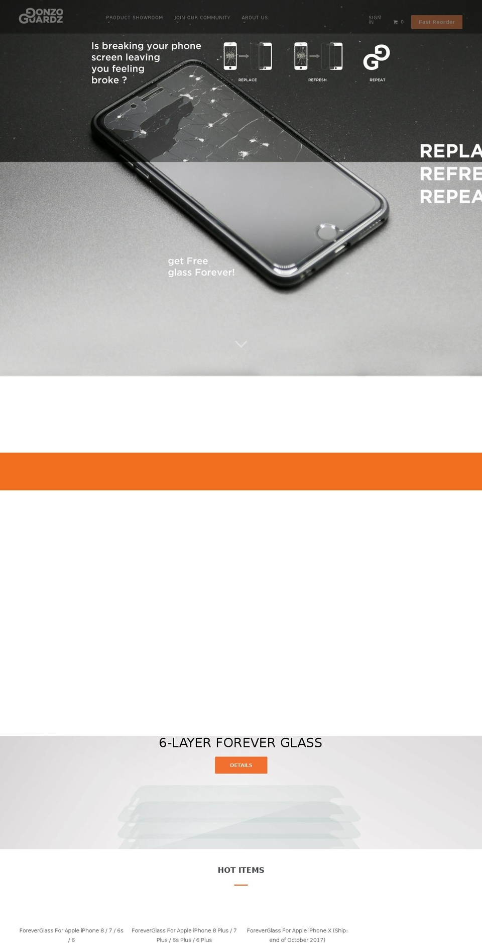 foreverglass.com shopify website screenshot