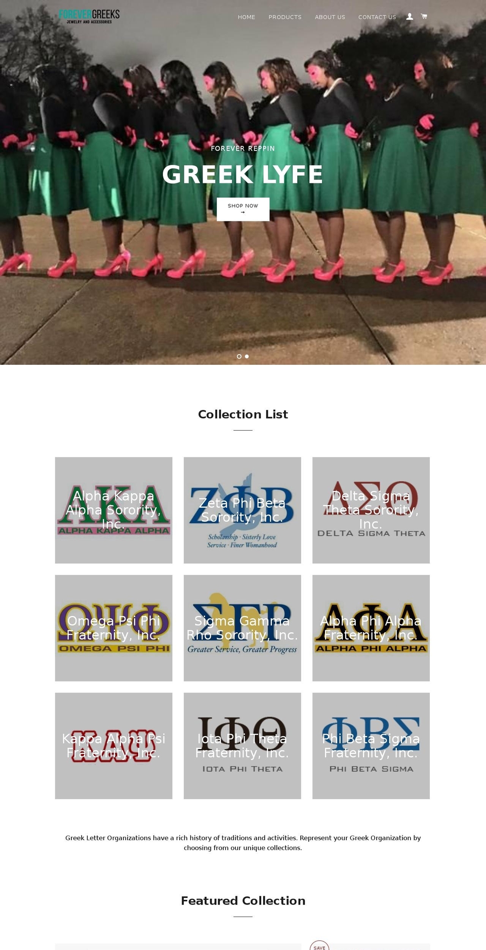 forevergreeks.com shopify website screenshot
