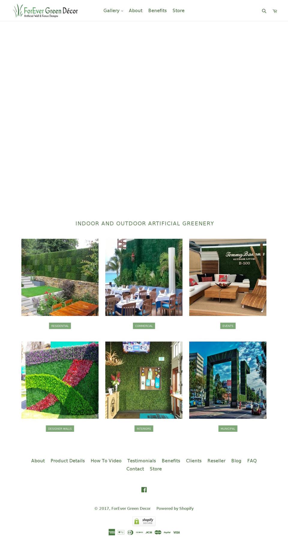 forevergreendecor.com shopify website screenshot