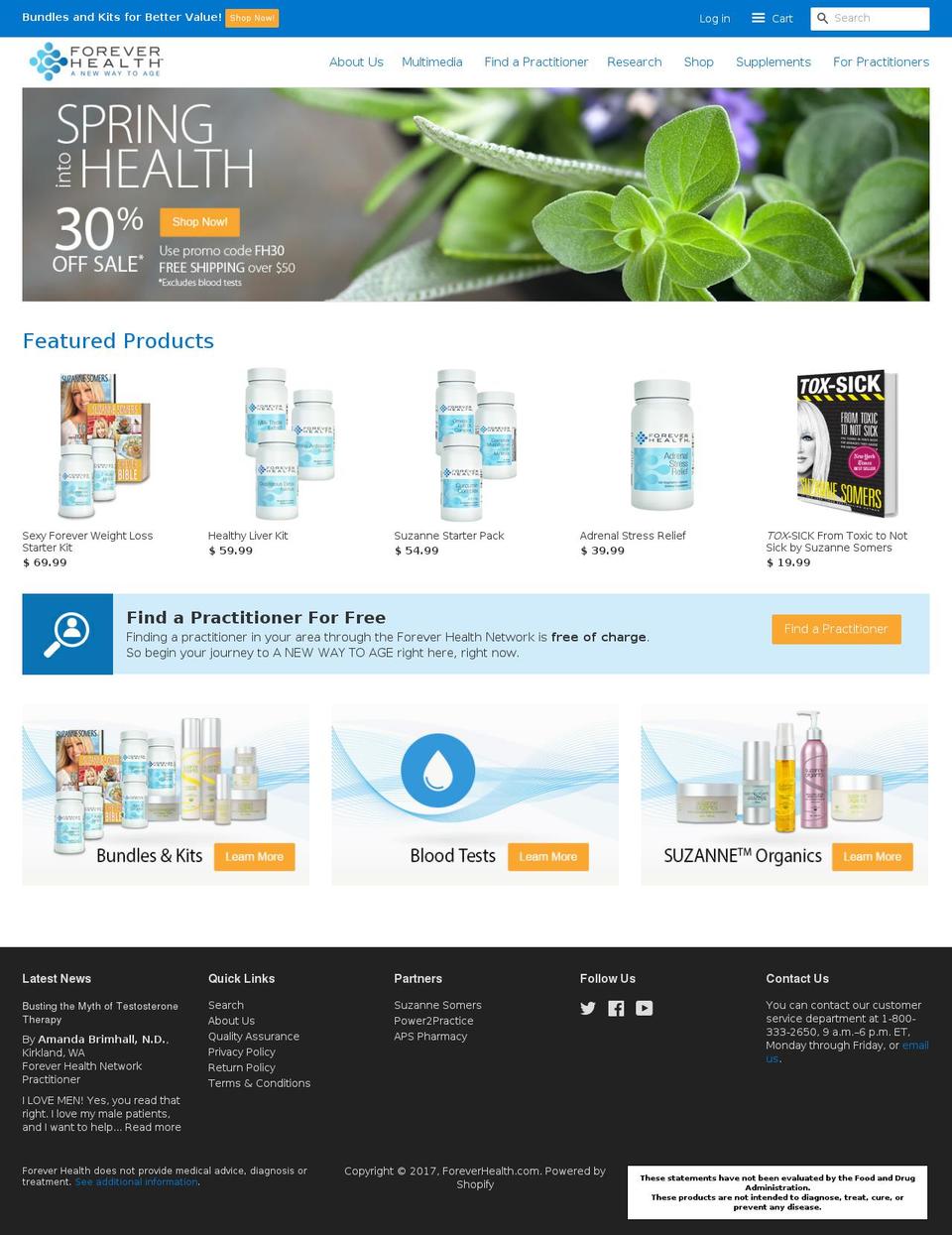 foreverhealthco.com shopify website screenshot