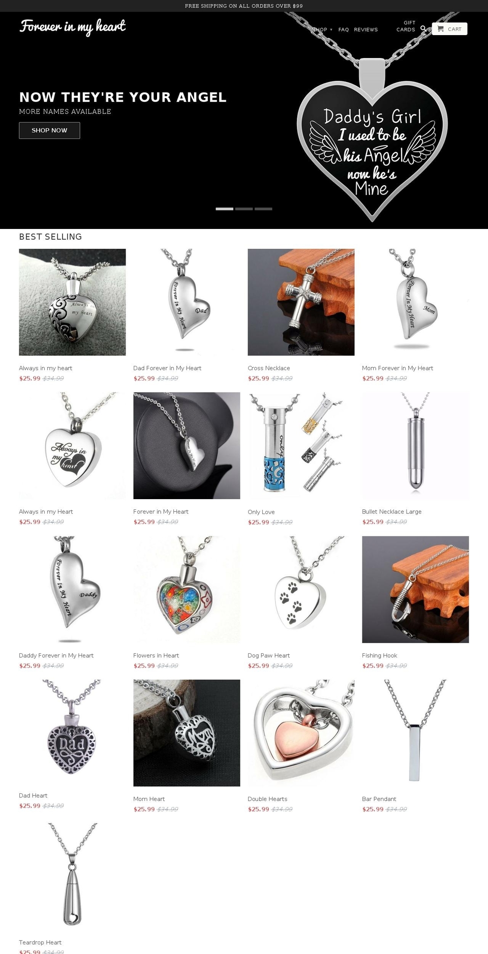 foreverinmyheartstore.com shopify website screenshot