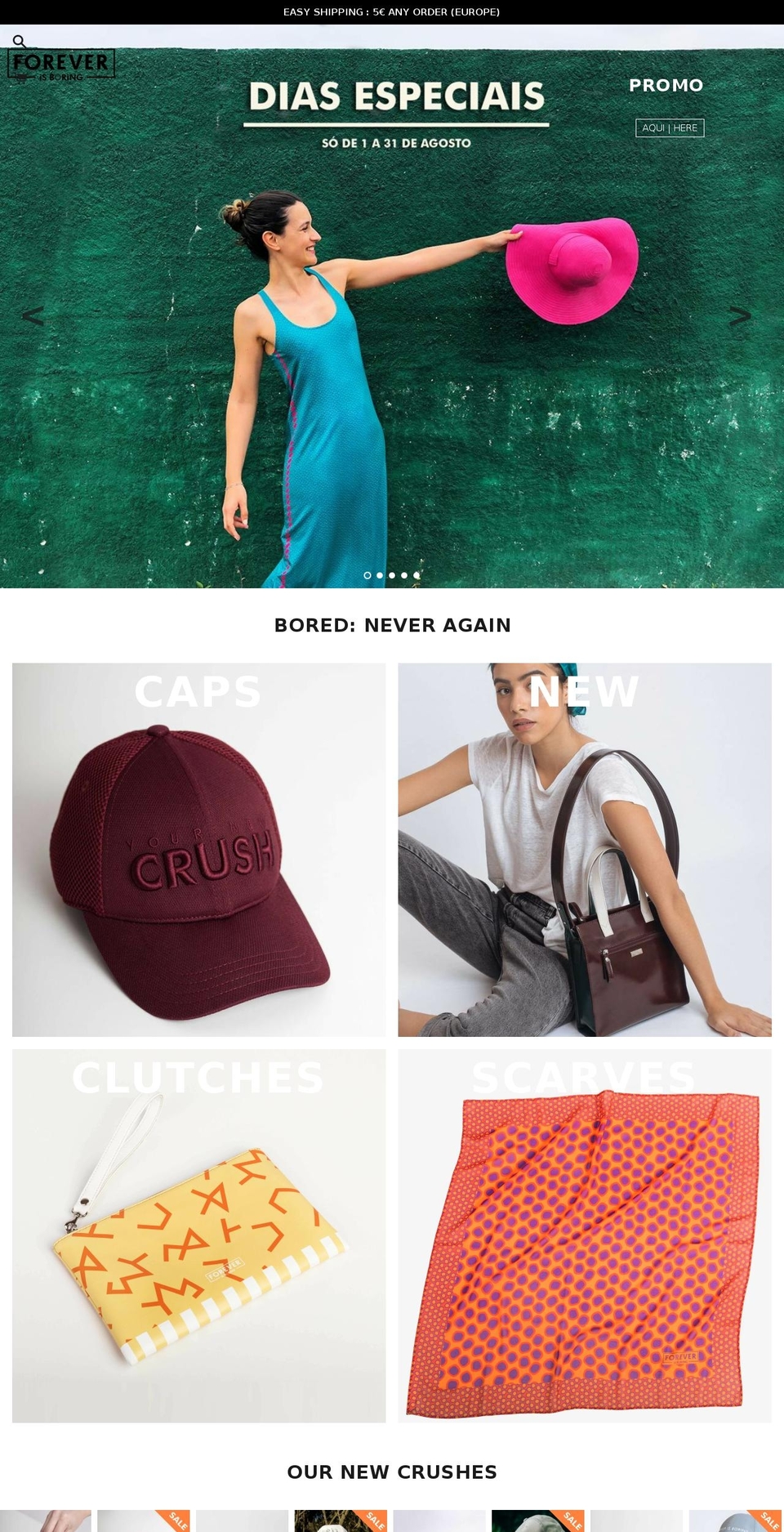 foreverisboring.com shopify website screenshot