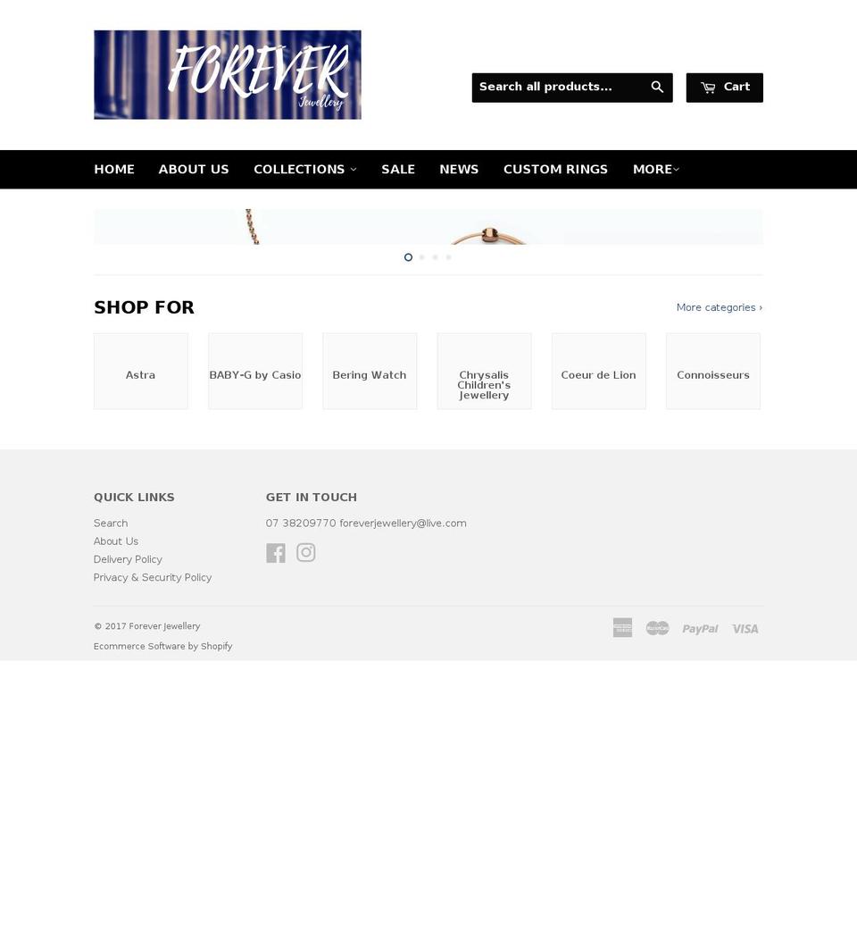 foreverjewellery.com.au shopify website screenshot