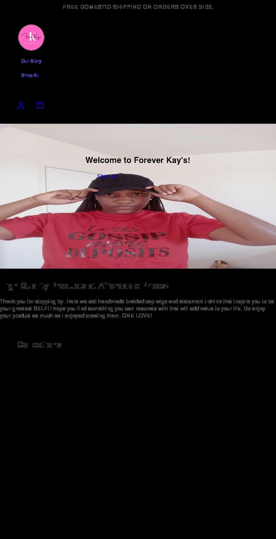 foreverkay.com shopify website screenshot