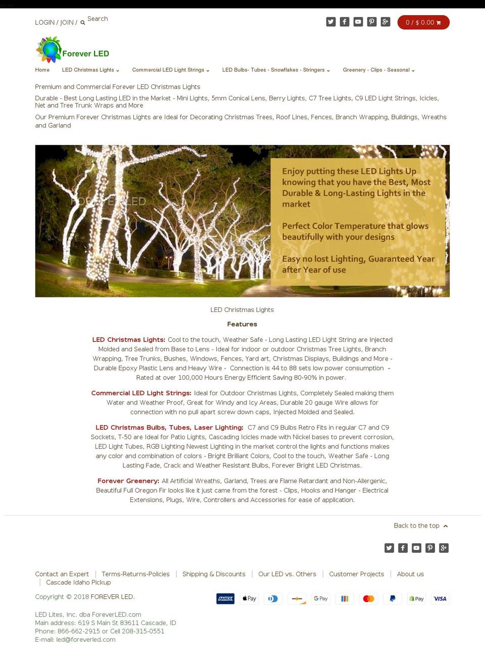 foreverled.org shopify website screenshot