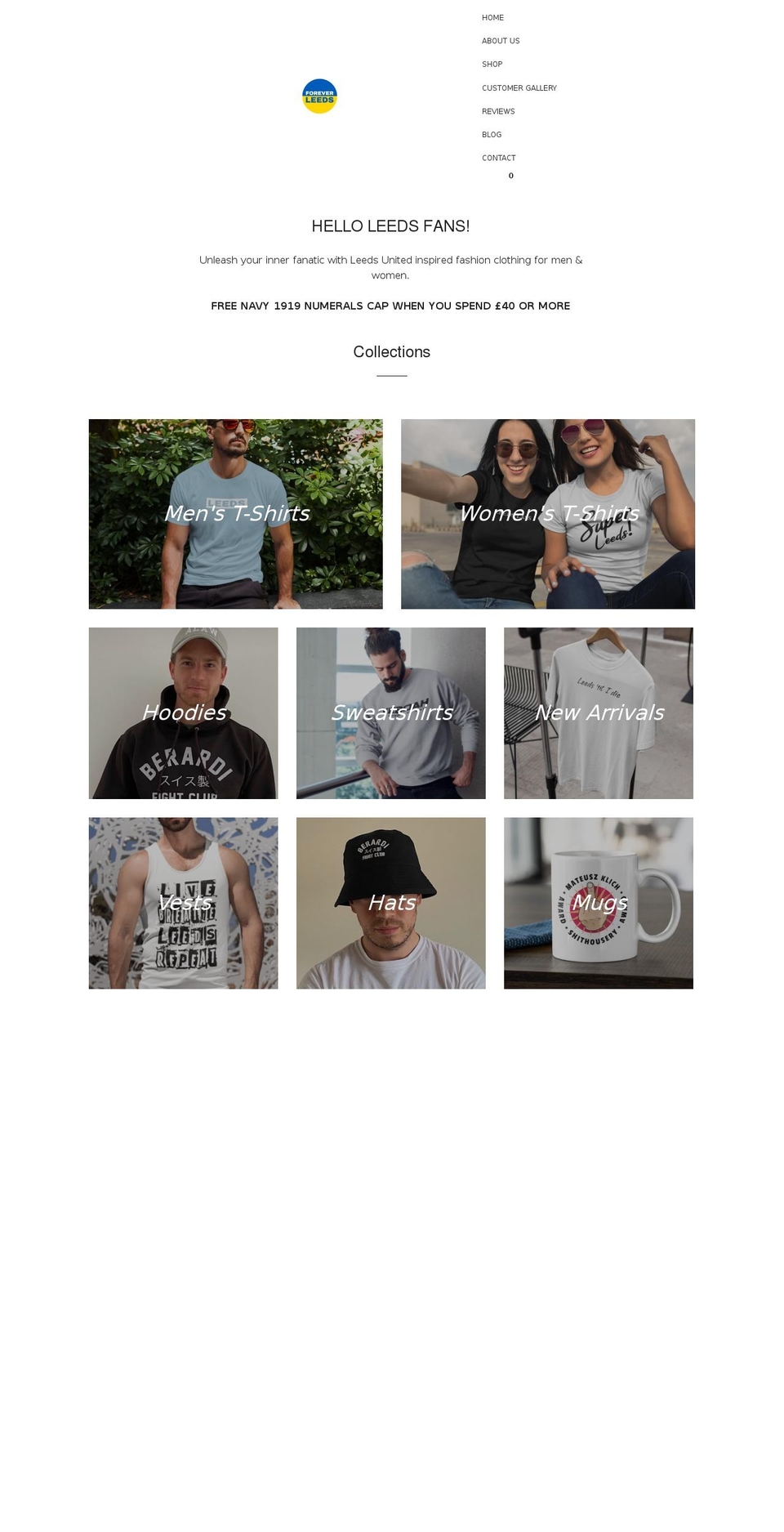 foreverleeds.com shopify website screenshot