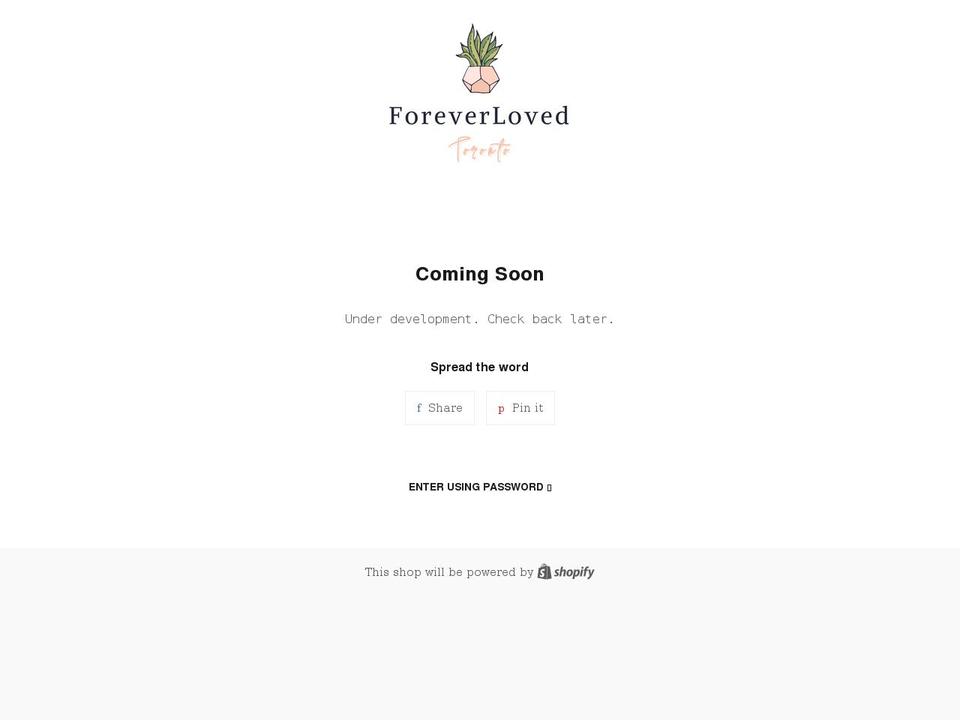 foreverlovedtoronto.com shopify website screenshot