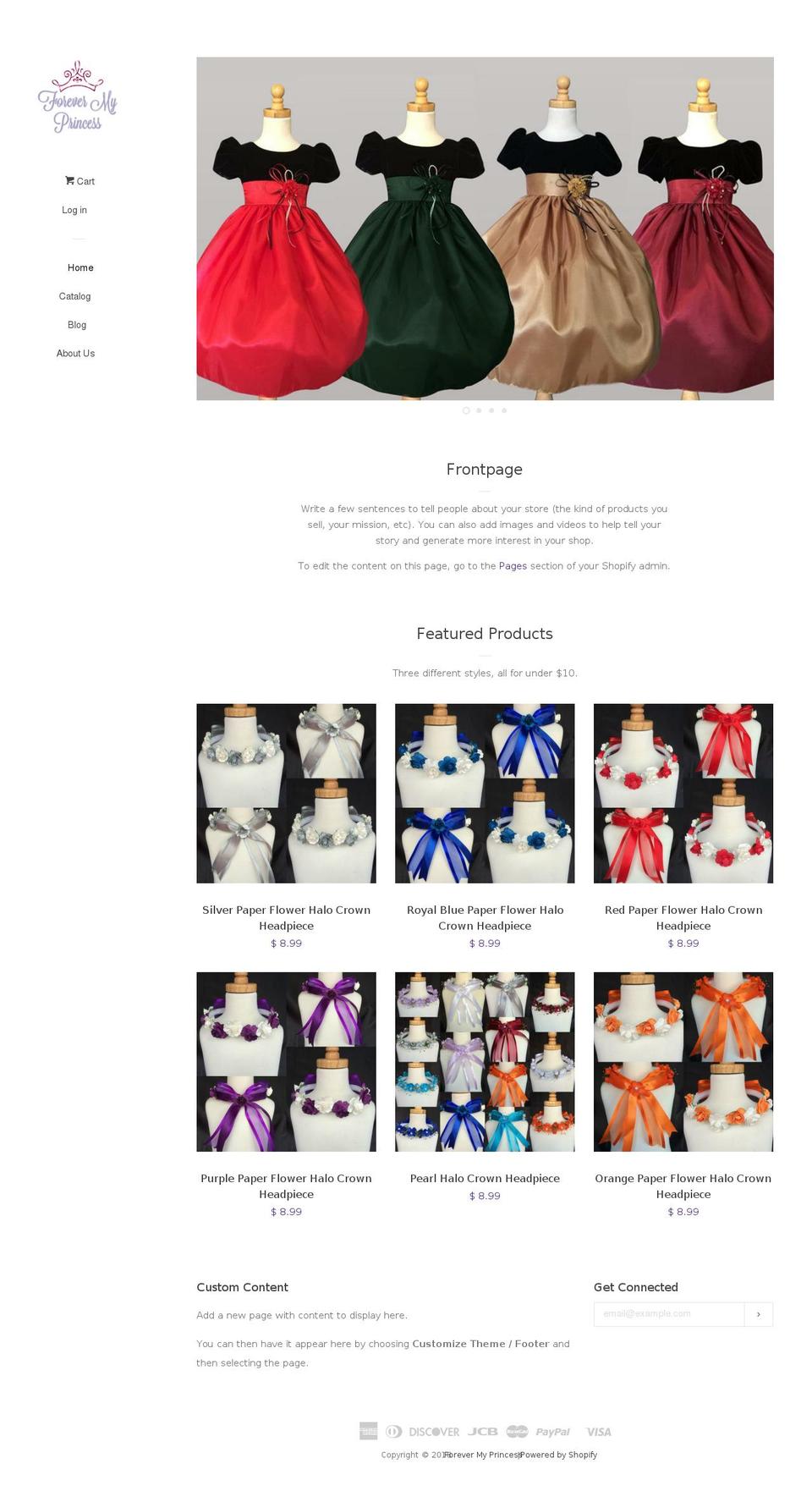 forevermyprincess.com — Shopify storefront screenshot