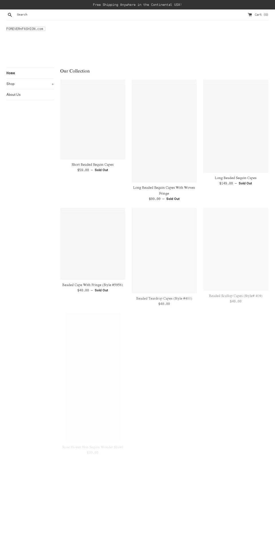 forevernfashion.com shopify website screenshot