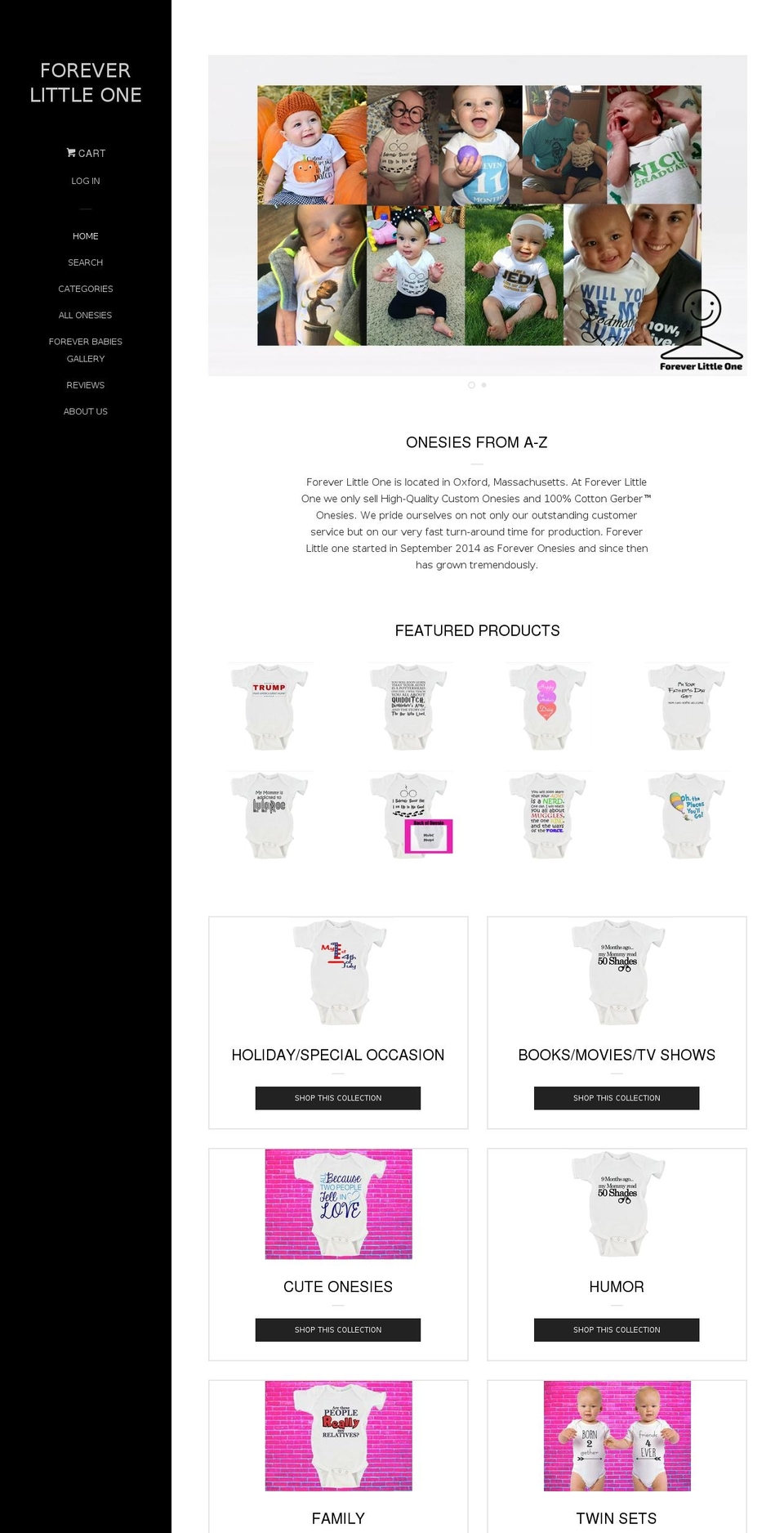 foreveronesies.com shopify website screenshot