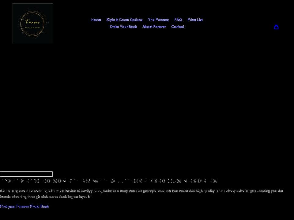 foreverphotobooks.com shopify website screenshot