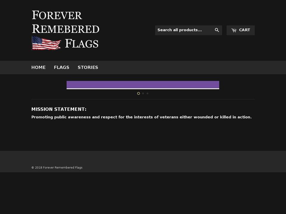 foreverrememberedflags.com — Shopify storefront screenshot