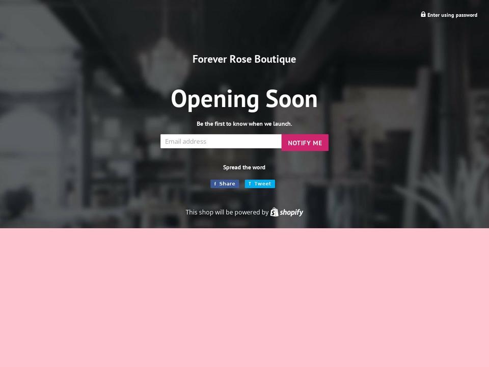 foreverroseboutique.com — Shopify storefront screenshot