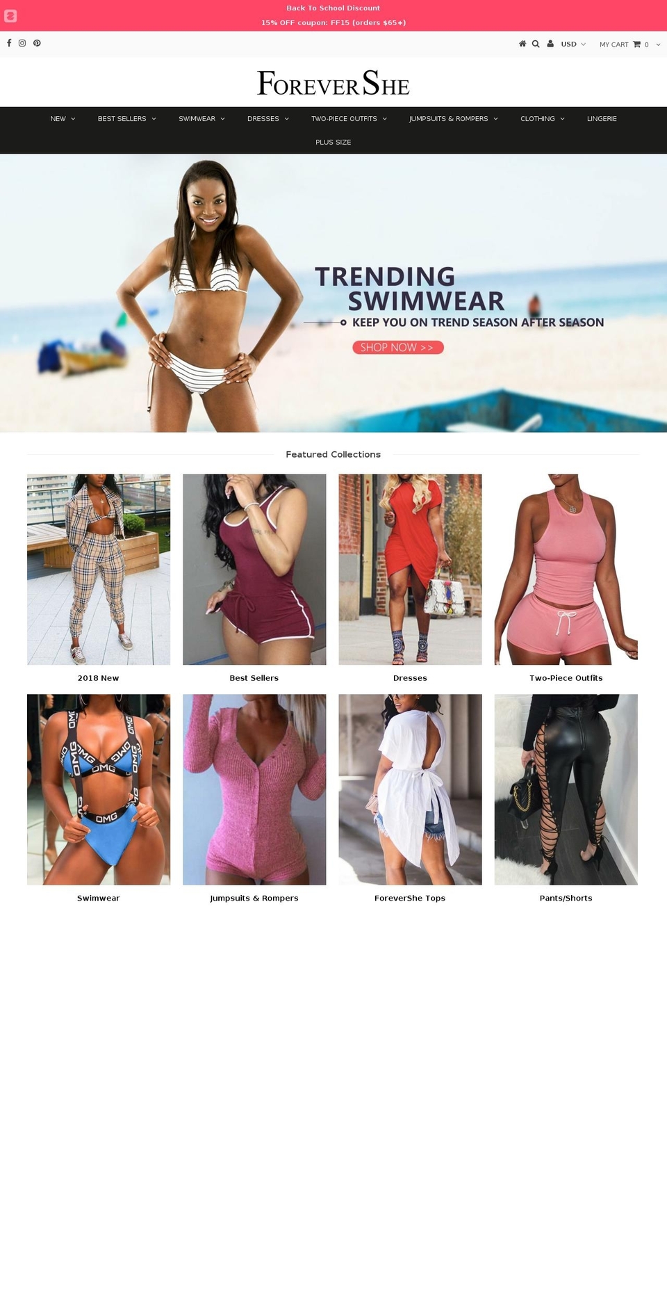 forevershe.com shopify website screenshot