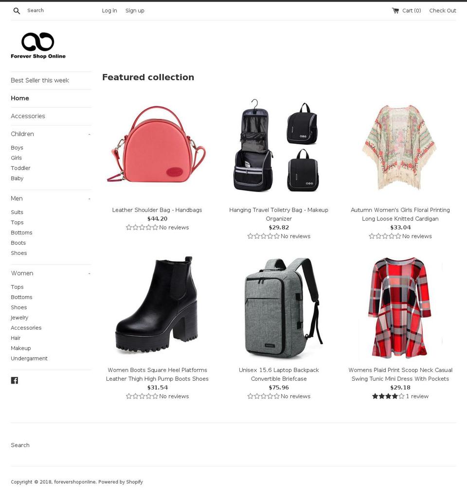 forevershoponline.com — Shopify storefront screenshot