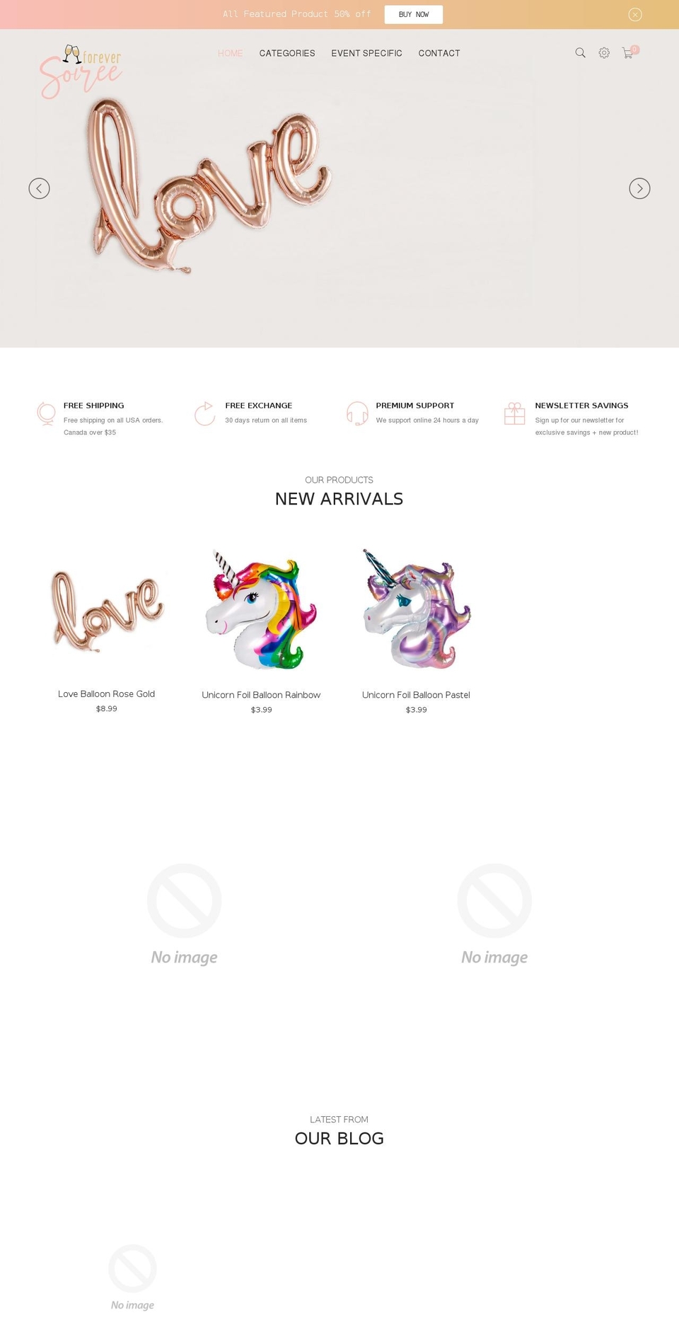 foreversoiree.com — Shopify storefront screenshot