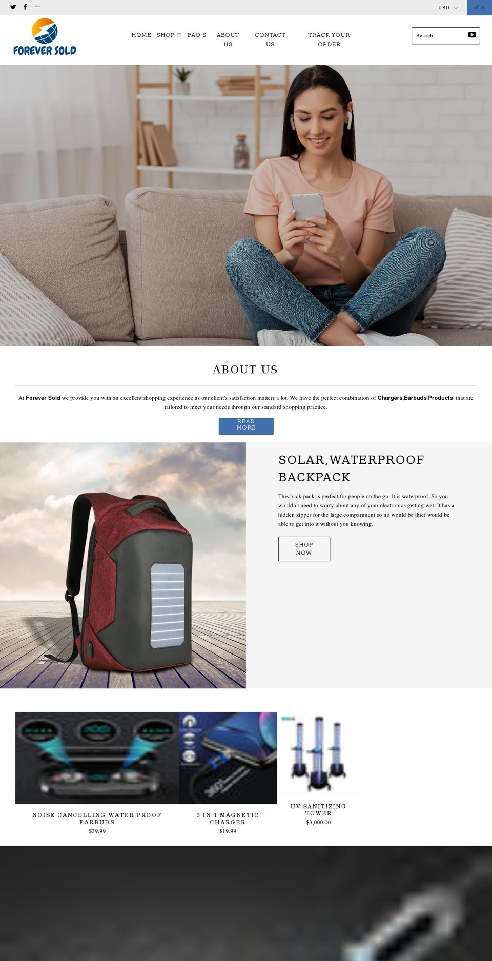 foreversoldco.com shopify website screenshot