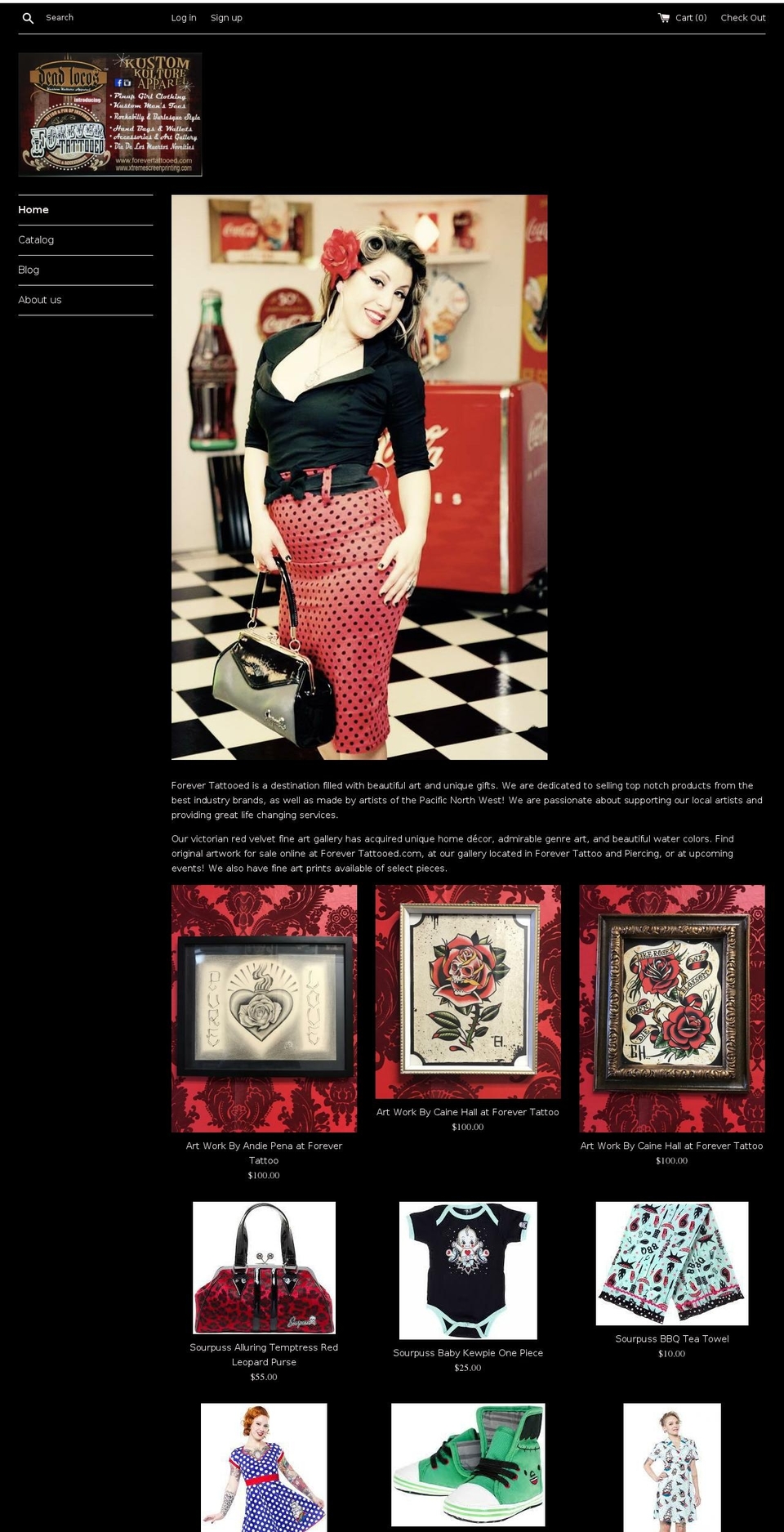 forevertattooed.com shopify website screenshot
